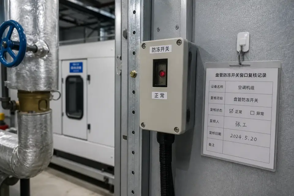 空调机组盘管防冻开关窗口复核组件实拍参考图