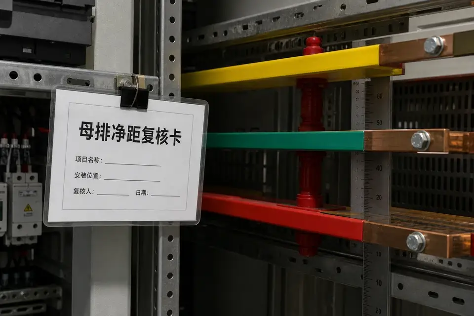 母排净距复核卡实拍参考图