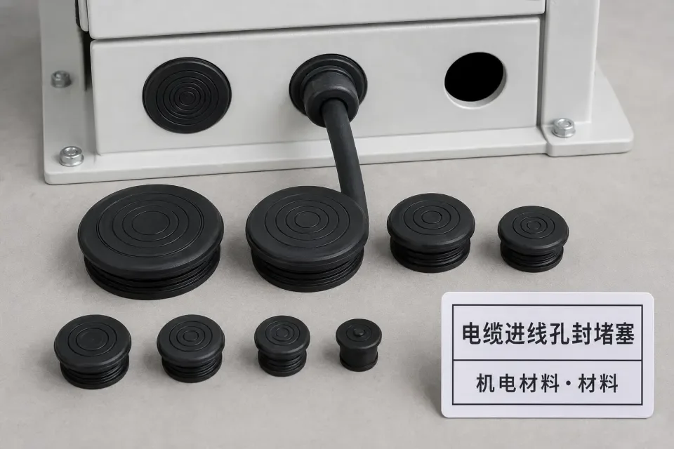 电缆进线孔封堵塞实拍参考图