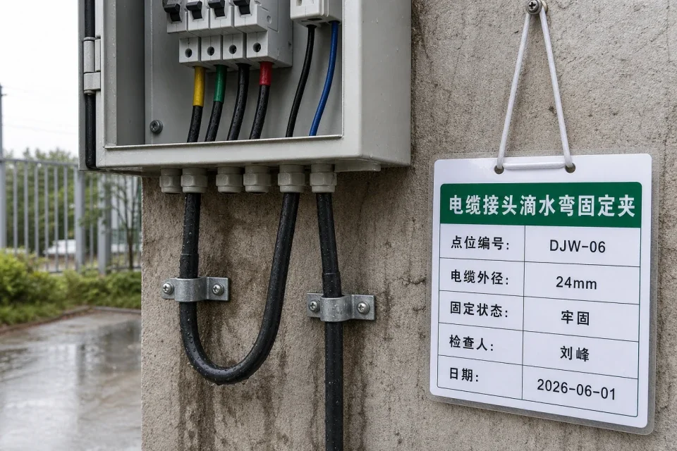 电缆端接复核检查卡实拍参考图