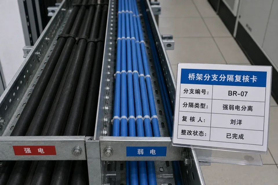桥架热点复检标记牌实拍参考图