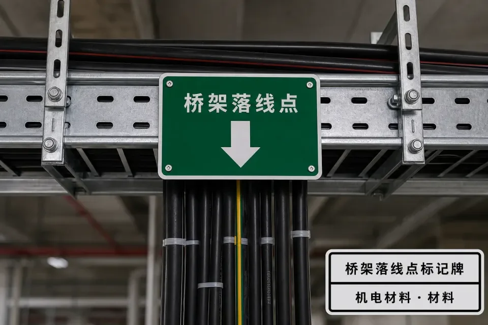 桥架落线点标记牌实拍参考图