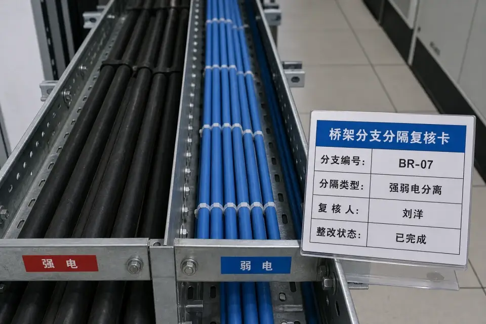 桥架热点复检标记牌实拍参考图
