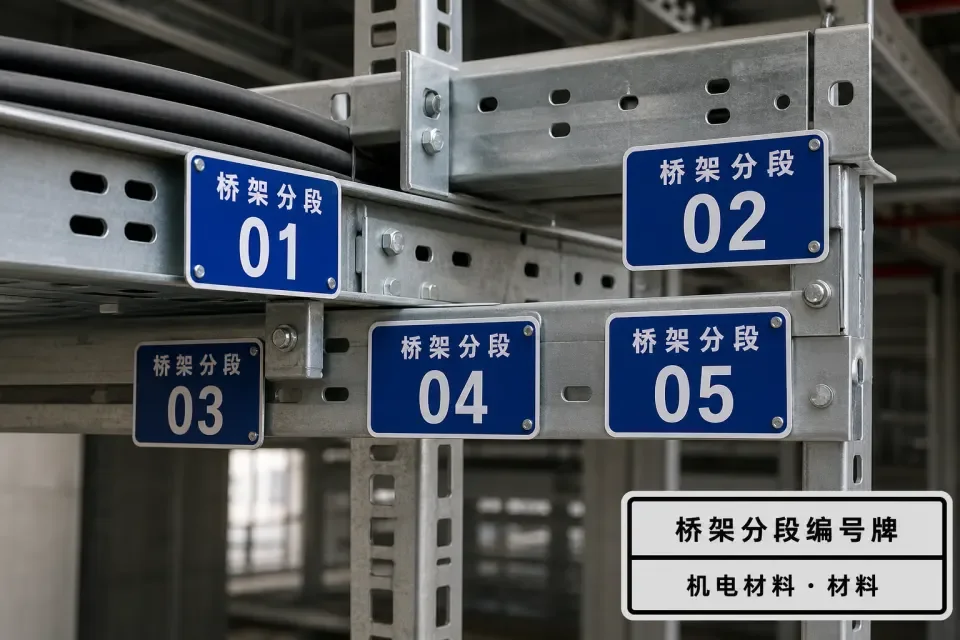 桥架分段编号牌实拍参考图