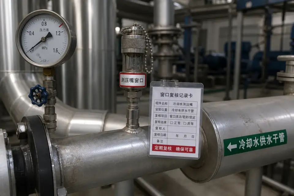 冷却水测压嘴窗口复核组件实拍参考图