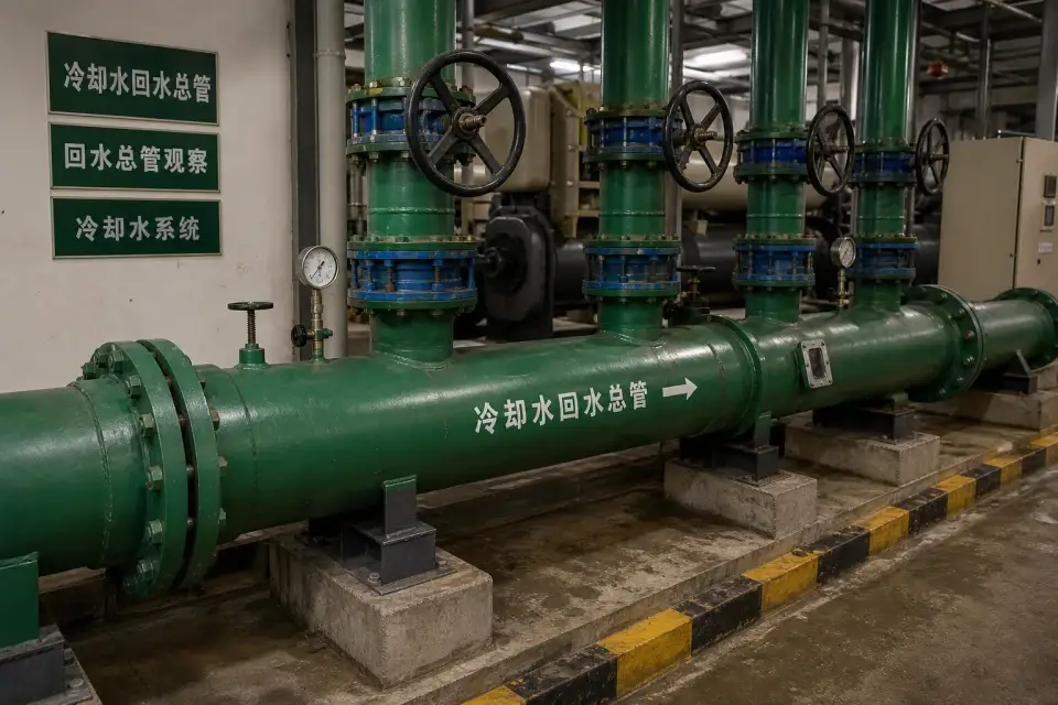 冷却水回水总管窗口复核组件实拍参考图