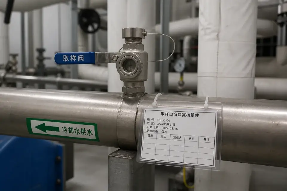 冷却水取样口窗口复核组件实拍参考图