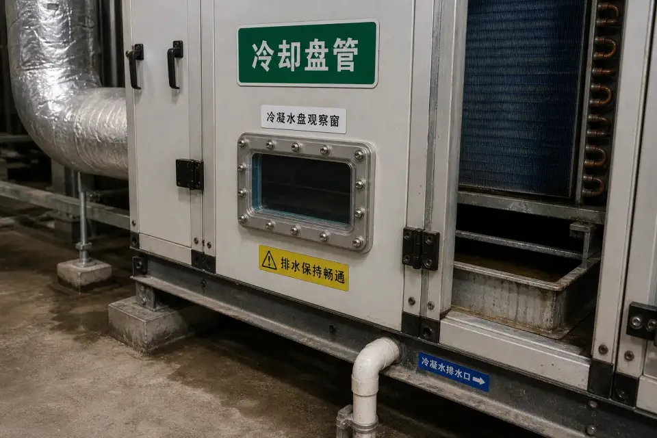 冷却盘管冷凝水盘窗口复核组件实拍参考图