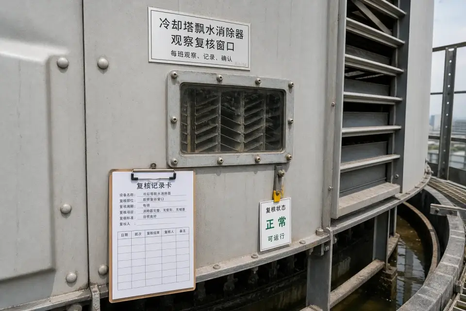 冷却塔飘水消除器窗口复核组件实拍参考图
