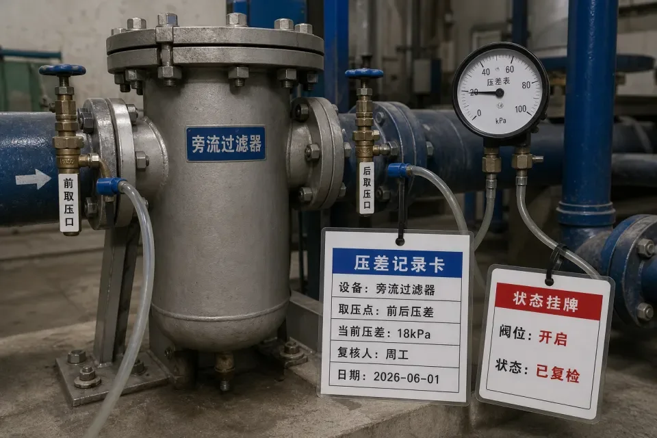 冷却塔补水流量计旁通套件实拍参考图