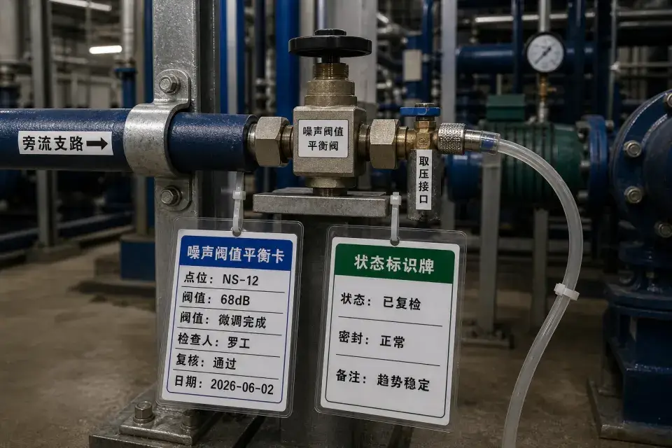 冷却水旁流齿箱噪声阈值平衡阀组件实拍参考图