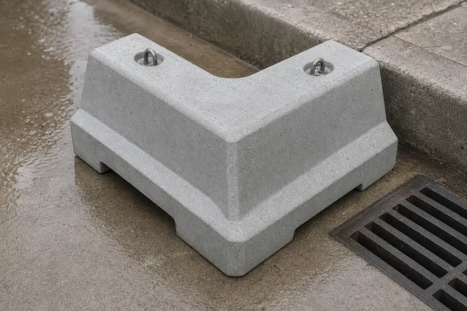 路缘雨水口角部抗冲护角块识别图