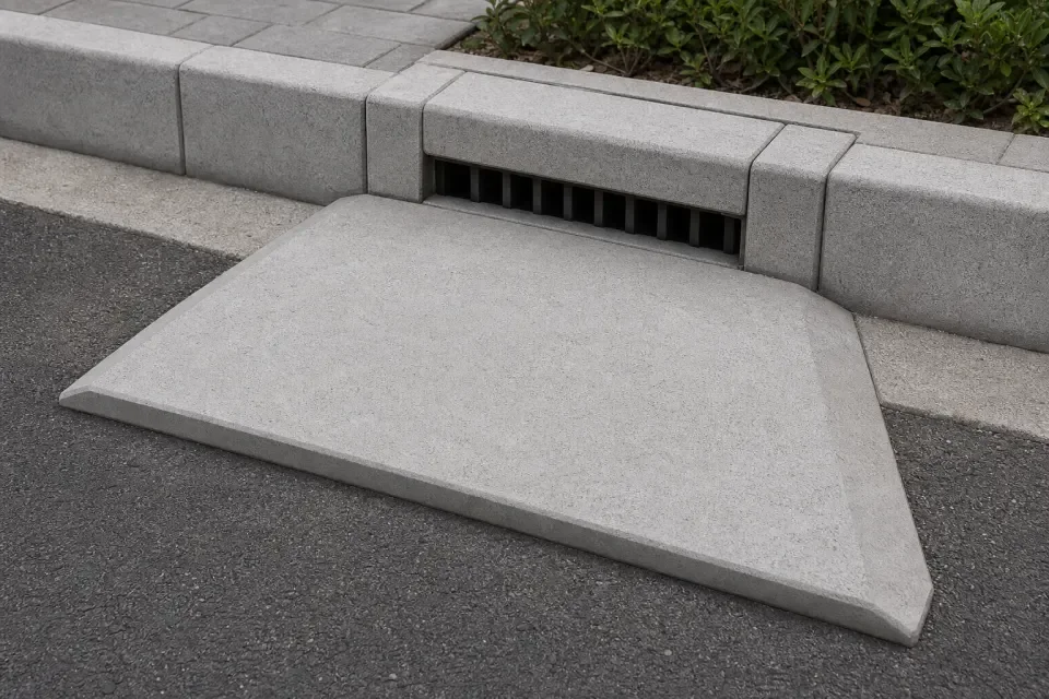 路缘石雨水口导流底板识别图