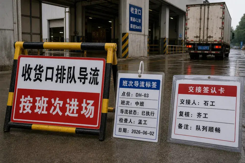 收货口排队标识班次导流套件实拍参考图