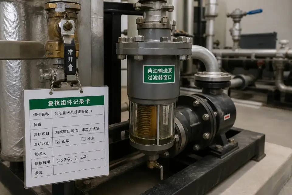 柴油输送泵过滤器窗口复核组件实拍参考图