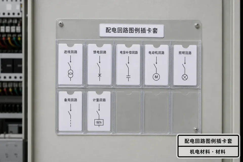 配电回路图例插卡套实拍参考图