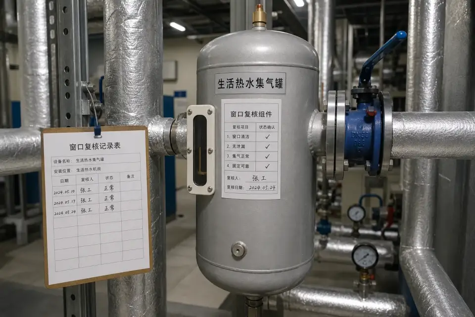 生活热水集气罐窗口复核组件实拍参考图