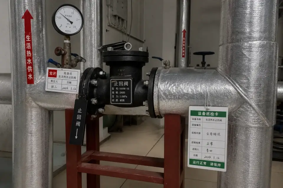 生活热水止回阀窗口复核组件实拍参考图