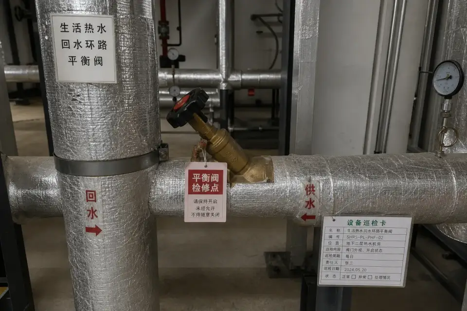生活热水环路平衡窗口复核组件实拍参考图