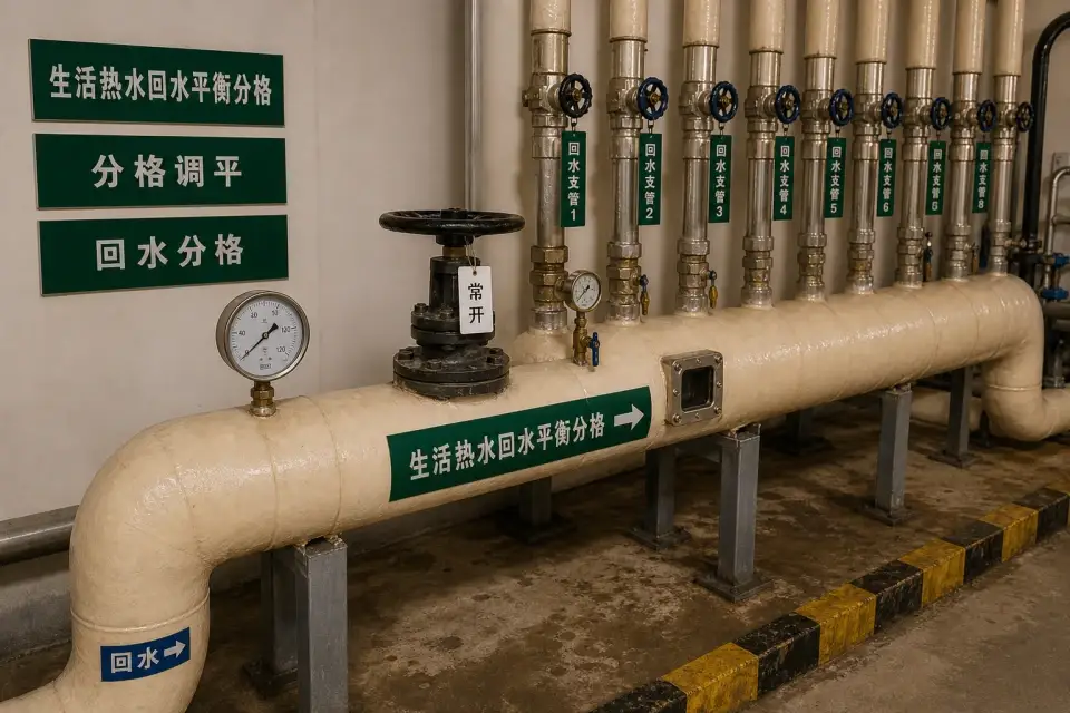生活热水回水平衡分格窗口复核组件实拍参考图