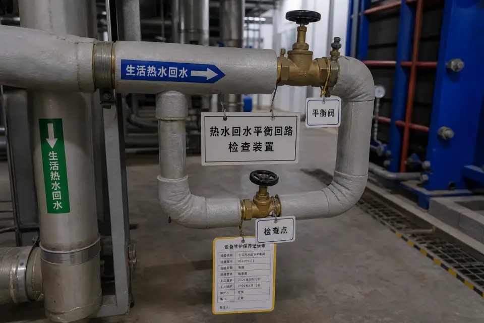 生活热水回水平衡回路窗口复核组件实拍参考图