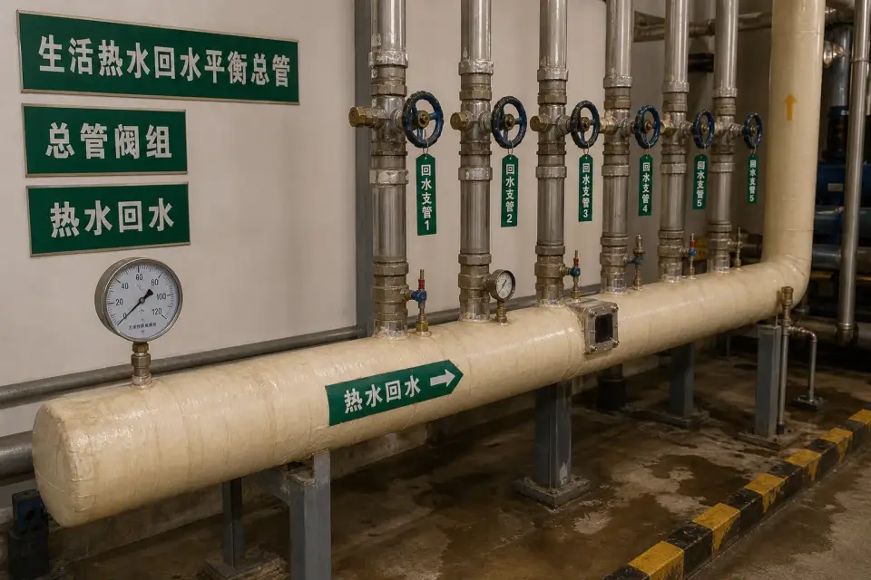 生活热水回水平衡总管窗口复核组件实拍参考图
