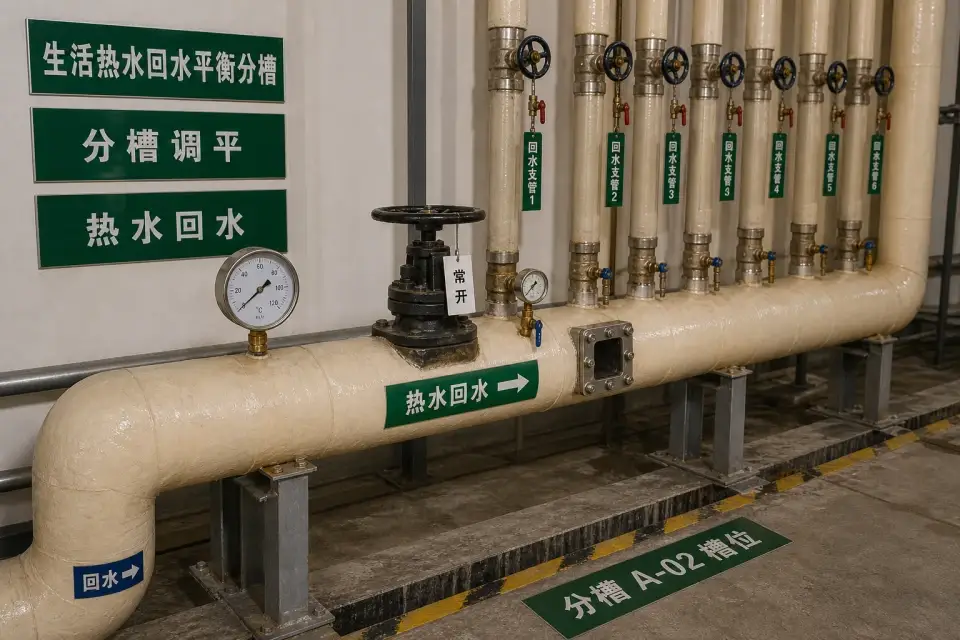 生活热水回水平衡分槽窗口复核组件实拍参考图