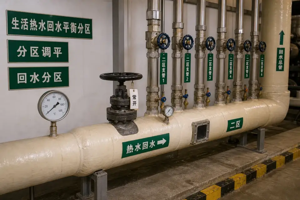 生活热水回水平衡分区窗口复核组件实拍参考图