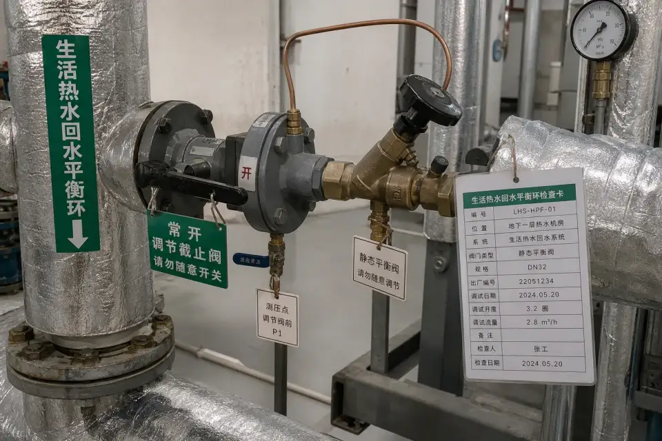 生活热水回水环路平衡窗口复核组件实拍参考图