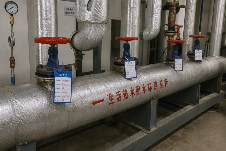 生活热水回水环路总管窗口复核组件实拍参考图
