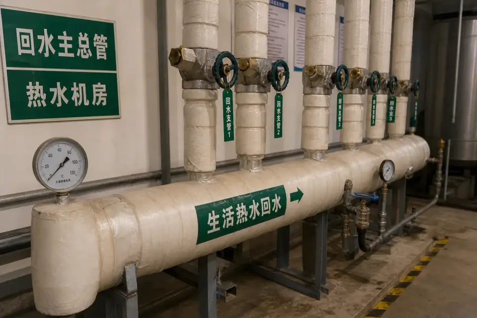生活热水回水主总管窗口复核组件实拍参考图