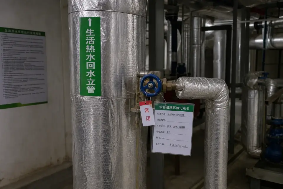 生活热水回水立管窗口复核组件实拍参考图