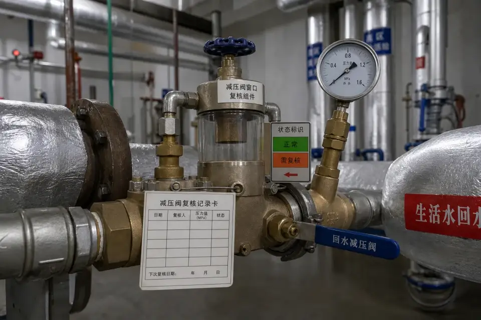 生活水回水减压阀窗口复核组件实拍参考图