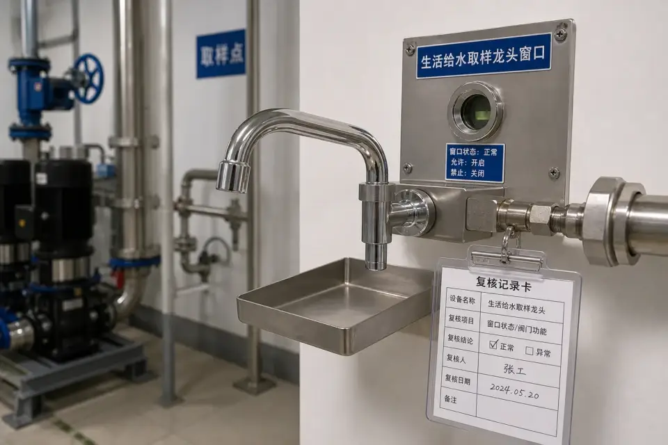 生活给水取样龙头窗口复核组件实拍参考图
