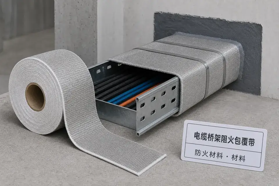 阻火包覆边缘封口复检标签实拍参考图
