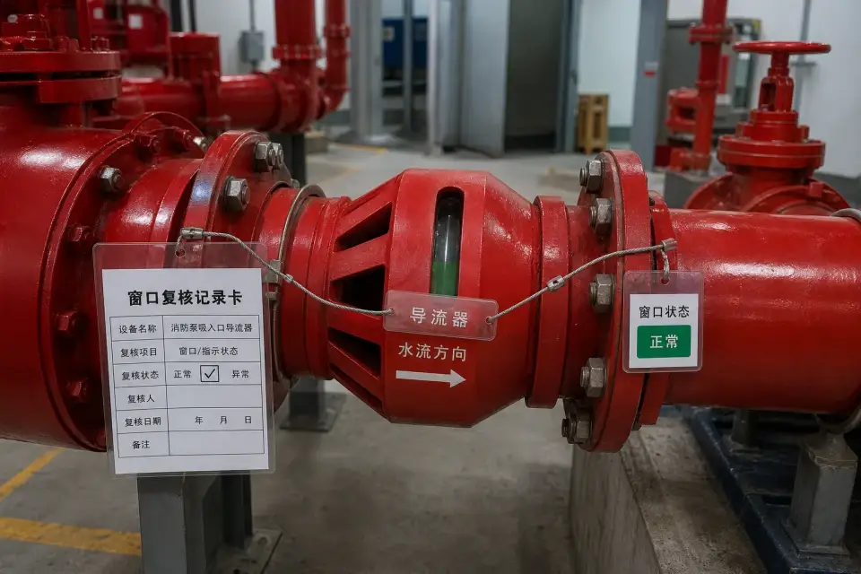 消防泵吸入口导流器窗口复核组件实拍参考图