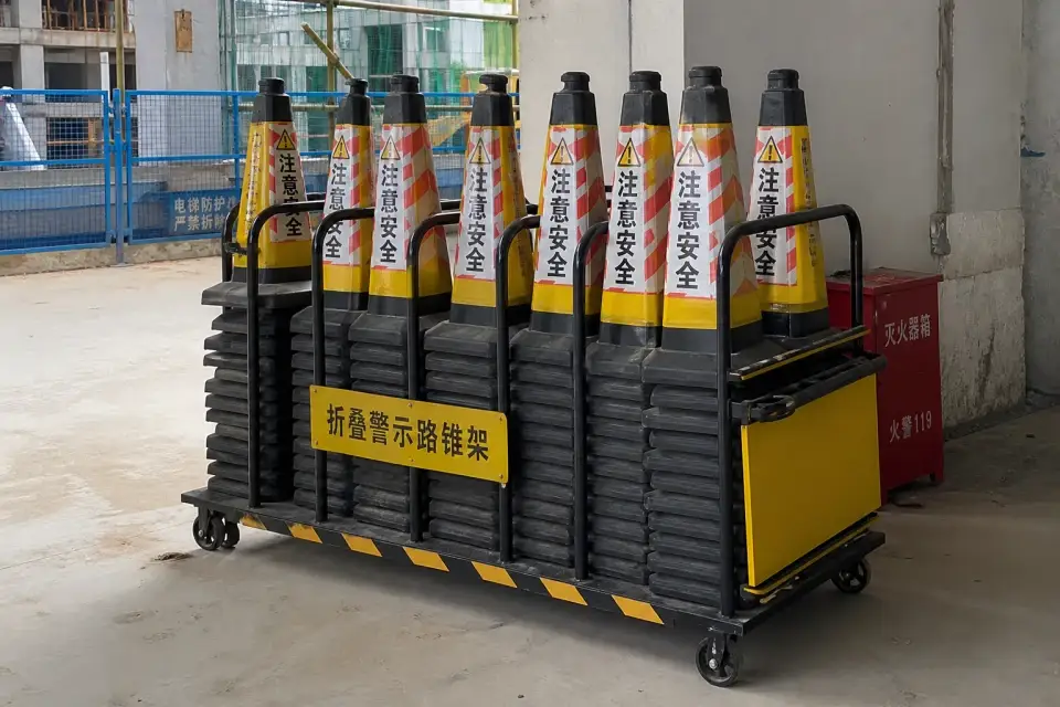 折叠警示锥架班次补发套件实拍参考图