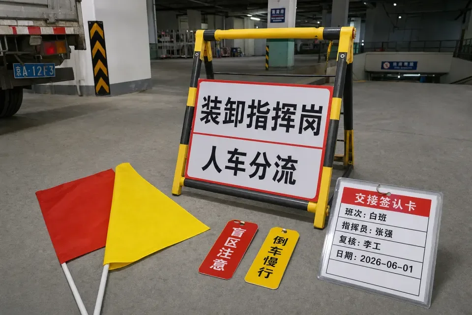 材料装卸区指挥信号旗套件实拍参考图
