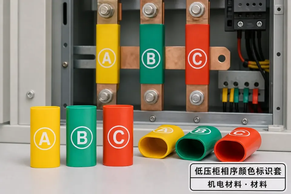 低压柜相序颜色标识套实拍参考图