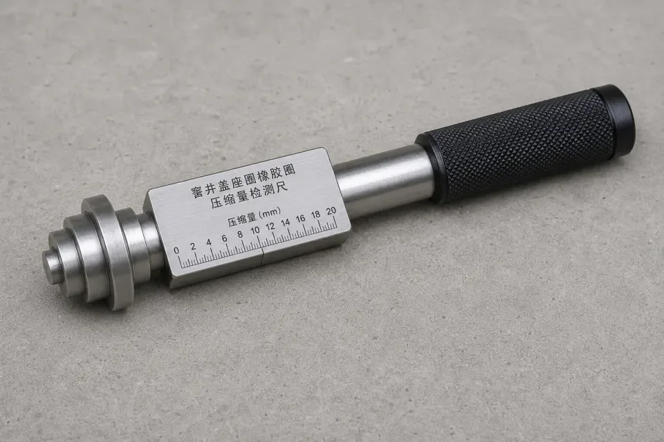 井盖座胶圈压缩量检规识别图