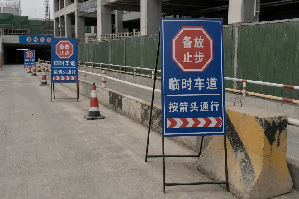 流动备放止步箭头三脚架班次补发套件实拍参考图