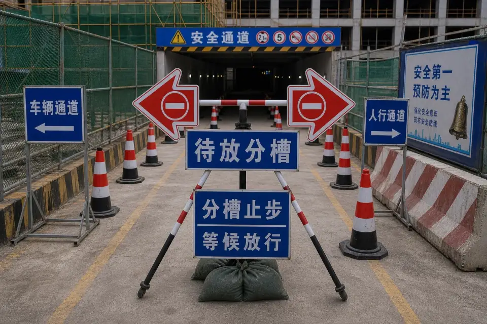 流动待放分槽止步箭头三脚架班次补发套件实拍参考图