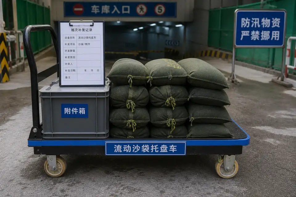 流动沙袋托盘车班次补发套件实拍参考图