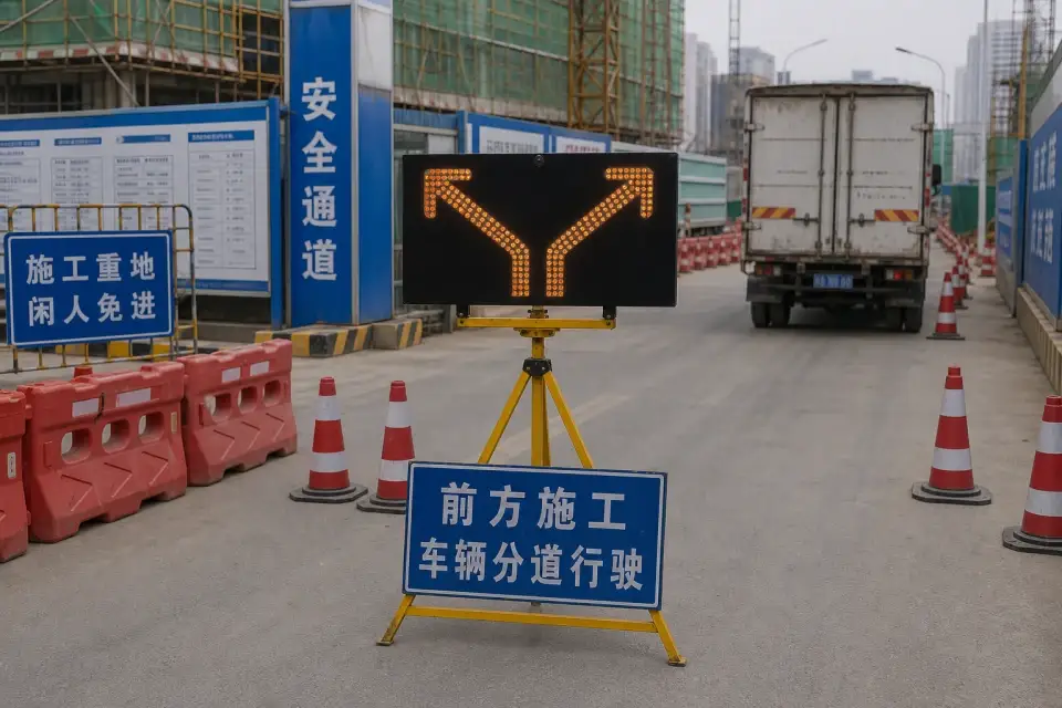 流动分流通行箭头三脚架班次补发套件实拍参考图