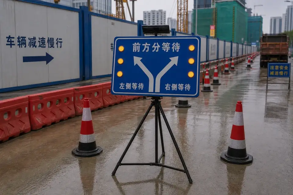 流动分流等候箭头三脚架班次补发套件实拍参考图