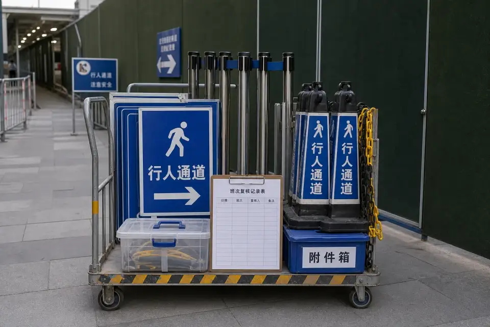 便携行人通道导引车班次复核套件实拍参考图