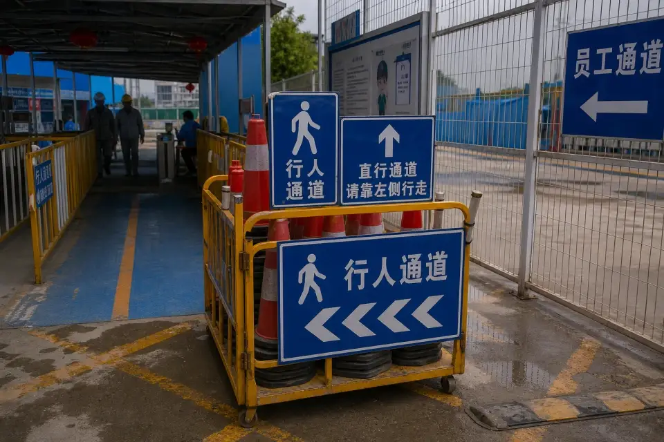 便携行人导流通道车班次复核套件实拍参考图