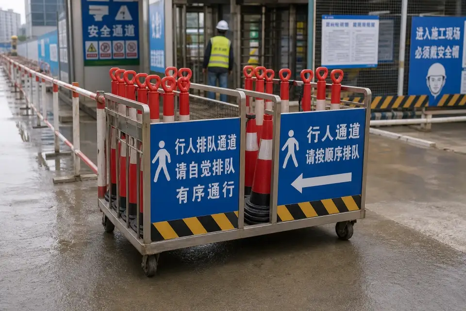 便携行人排队通道车班次复核套件实拍参考图