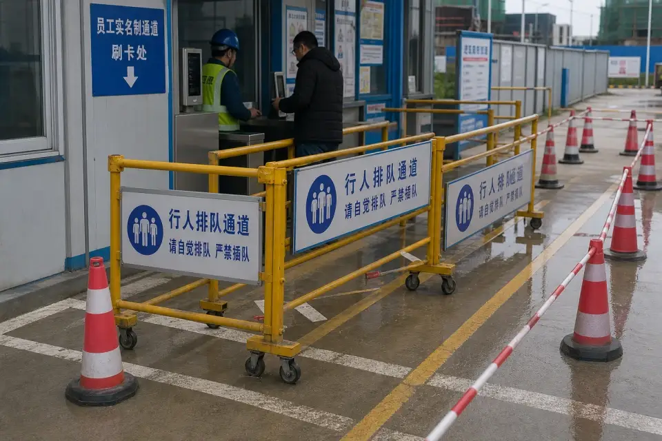 便携行人排队导引车班次复核套件实拍参考图