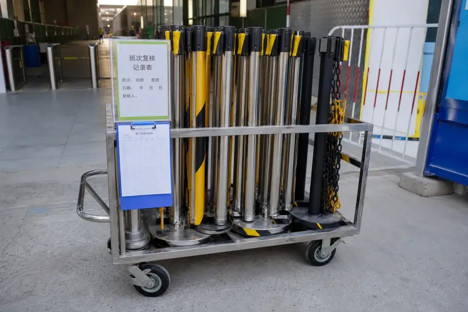 便携行人分流立柱车班次复核套件实拍参考图